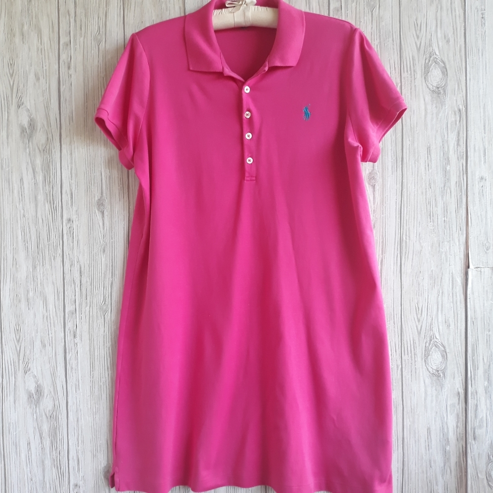 Ralph Lauren Women's Cotton Mesh Polo Dress SZ XL